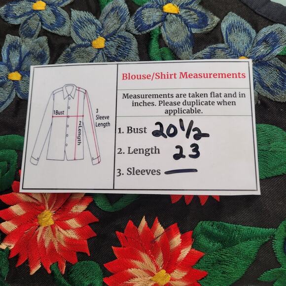 VTG Xela Exchange Womens Embroidered Cotton Boho Cottage Festival Vest Medium - Picture 7 of 7